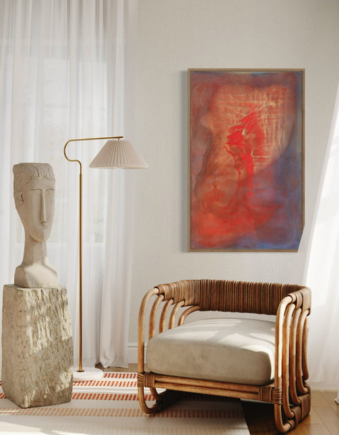 Hearts on Fire | Framed Giclee Print on Canvas